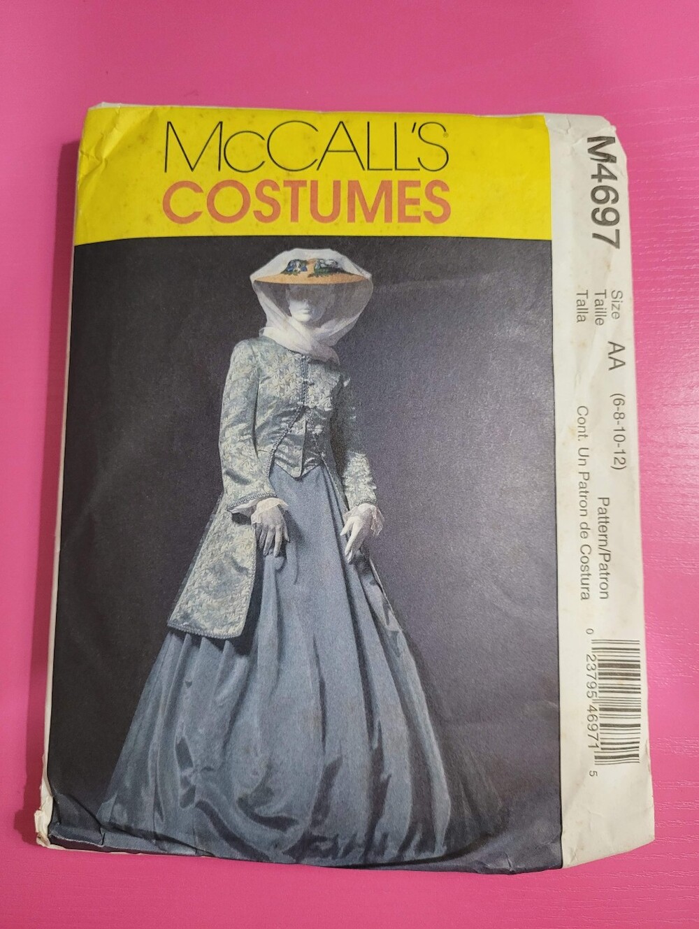McCall's Costumes Adult Victorian Dress Sewing Pattern M4697 Size 6-12 (0987)